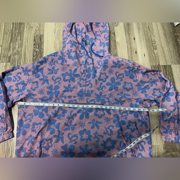 Toad & Co Oversized Pink/Purple and Blue Patterned Anorak Unisex‎ Jacket Medium - Picture 7 of 9